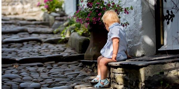 Baby enjoying a holiday break in the UK