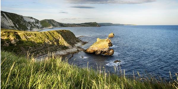 The beautiful cove of Mupe Bay in Dorset