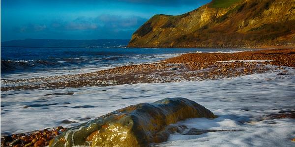 Eypemouth beach in the autumn