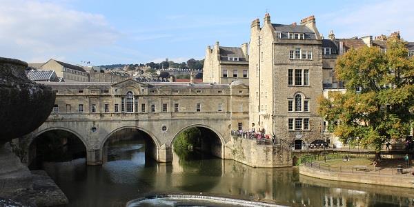 Pulteney Bridge is a famous landmark in Bath